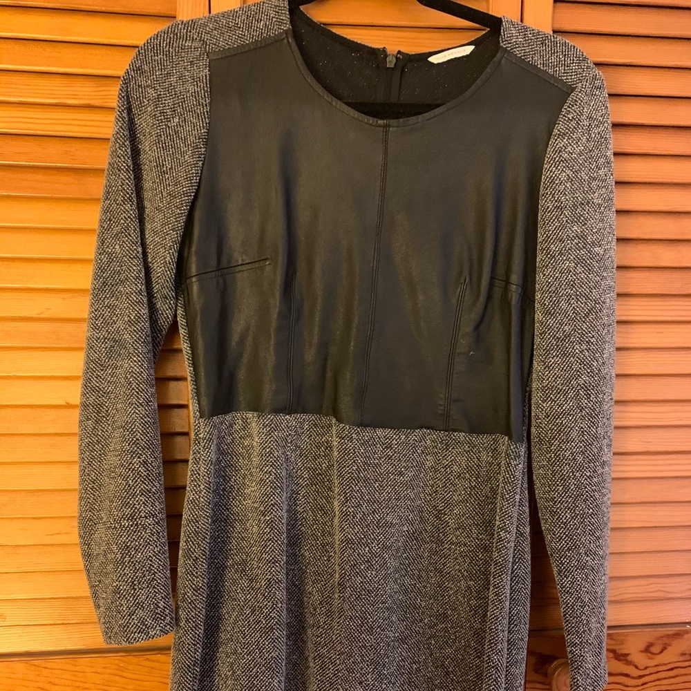 Club Monaco, faux leather chested dress